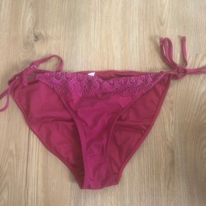 Garage Red Tie Side Bikini Bottom